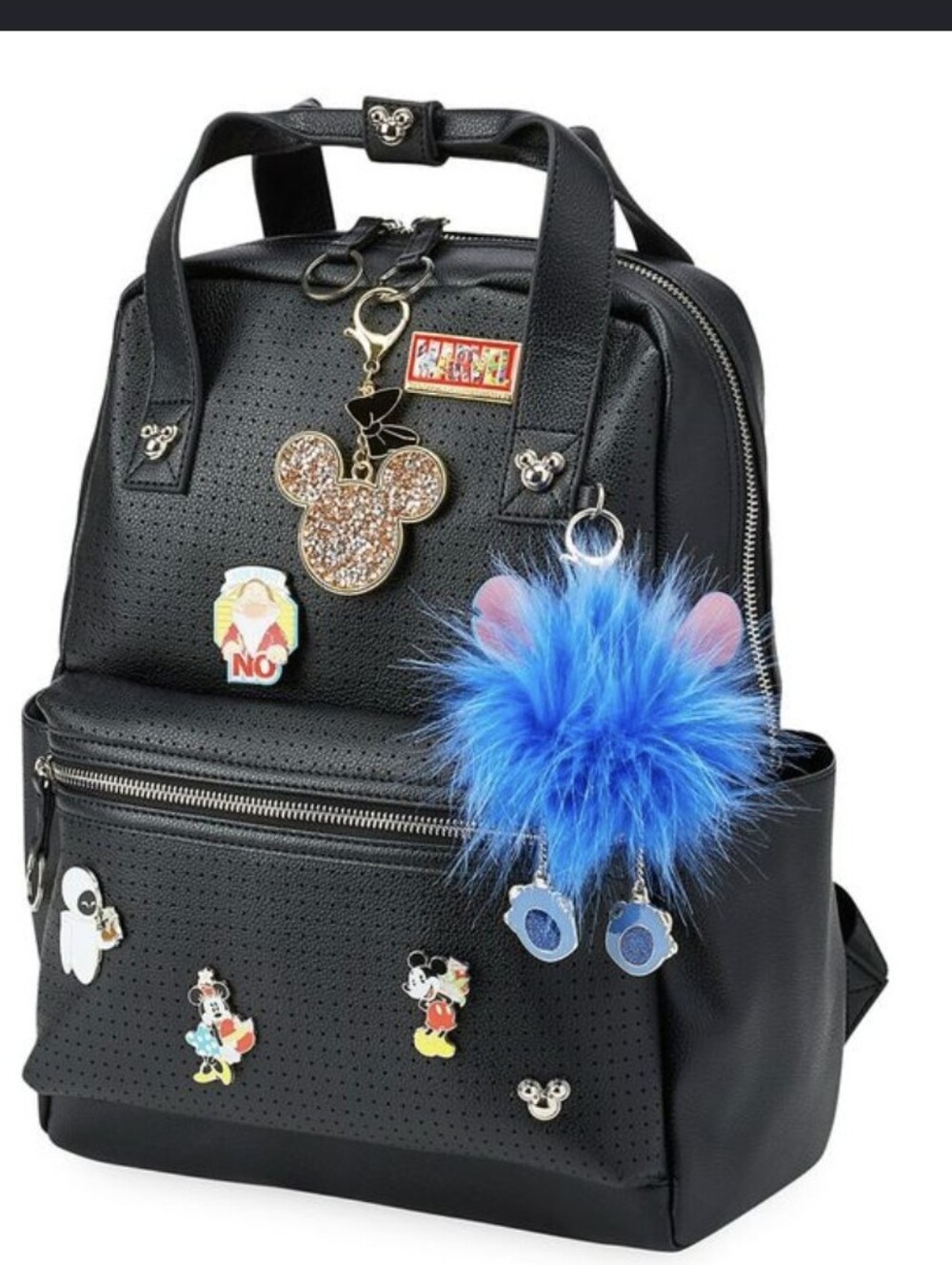 Brand New Sealed Disney Mickey Mouse Faux Leather Pin Display Backpack - Picture 4 of 4